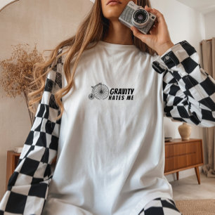 Camiseta Garota de bicicleta retrô Ironia preta