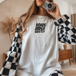 Camiseta Garota de bicicleta retrô Ironia preta