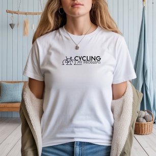 Camiseta Garota de bicicleta retrô Ironia preta