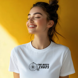 Camiseta Garota de bicicleta retrô Ironia preta