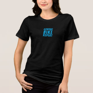 Camiseta Garota de bicicleta retrô Ironia turquesa