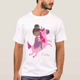 Camiseta Garota de Brunette Caçada no Unicórnio