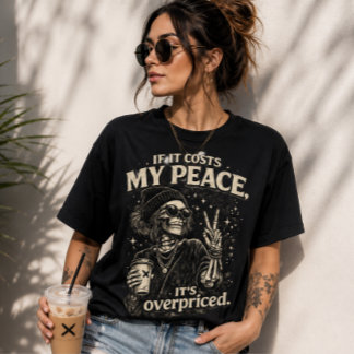 Camiseta Garota de Café Esqueleto