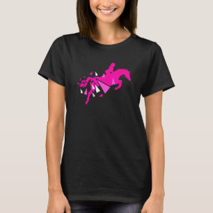 Camiseta Garota de Cavalo Cavalgando Esporte Equestre Selim