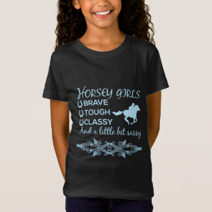 Camiseta Garota de Cavalo Clássica Brava e Duro em T-Shir A