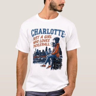 Camiseta Garota de Charlotte Carolina do Norte Ama Pickleba