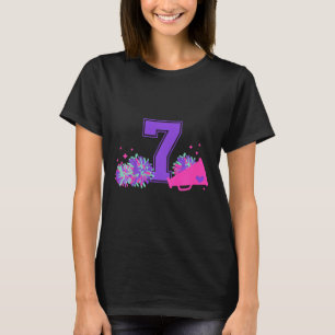 Camiseta Garota de Cheerleading de 7 Anos de Idade Sete Ano