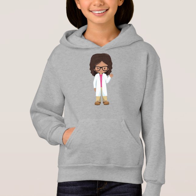 Camiseta Garota de Ciência, Menina Latina, Menina Bonita, C (Frente)