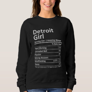 Camiseta Garota de Detroit Mi Michigan Cidade Lar Raízes EU