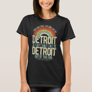 Camiseta Garota de Detroit Michigan Pátria Detroit