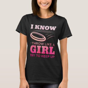 Camiseta Garota de Disc Golf Divertida Amante de Disc Golf