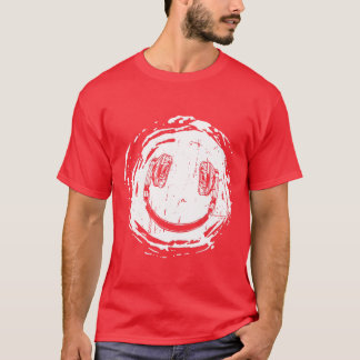 Camiseta Garota de fones de ouvido de música sorridente