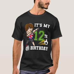 Camiseta Garota de futebol É o meu 12 Aniversário Reino Uni