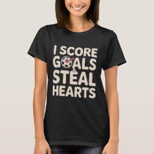 Camiseta Garota de Futebol Marca Gols Futebol no Dia dos Na