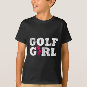 Camiseta Garota de Golfe Jogadora de Golfe Silhueta Esporte