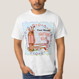 Camiseta Garota de Golfe Jogando Golfe