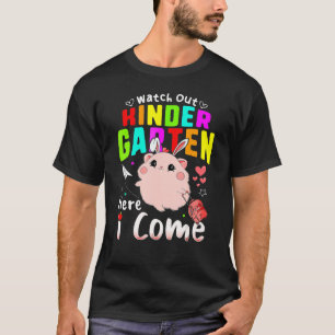 Camiseta Garota De Hamster De Volta À Escola Assistindo Ao 