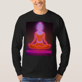 Camiseta Garota de Ioga Fêmea Saudação Solar Meditação Chak