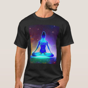 Camiseta Garota de Ioga Feminino Saudação ao Sol Meditação