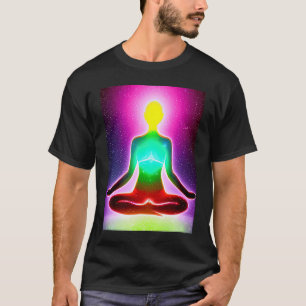 Camiseta Garota de Ioga Feminino Saudação ao Sol Meditação
