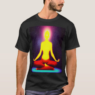 Camiseta Garota de Ioga Feminino Saudação ao Sol Meditação