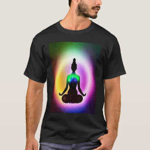 Camiseta Garota de Ioga Feminino Saudação ao Sol Meditação