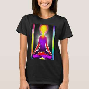 Camiseta Garota de Ioga Feminino Saudação ao Sol Meditação