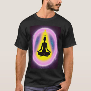 Camiseta Garota de Ioga Feminino Saudação ao Sol Meditação