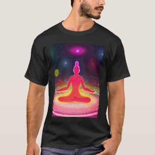 Camiseta Garota de Ioga Feminino Saudação ao Sol Meditação