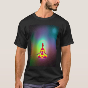 Camiseta Garota de Ioga Feminino Saudação ao Sol Meditação