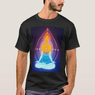 Camiseta Garota de Ioga Feminino Saudação ao Sol Meditação