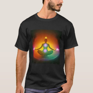 Camiseta Garota de Ioga Feminino Saudação ao Sol Meditação