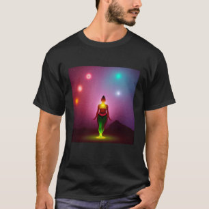 Camiseta Garota de Ioga Feminino Saudação ao Sol Meditação