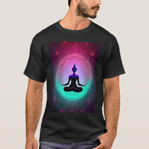 Camiseta Garota de Ioga Feminino Saudação ao Sol Meditação