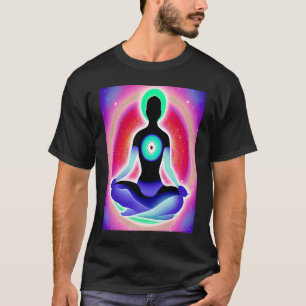 Camiseta Garota de Ioga Feminino Saudação ao Sol Meditação