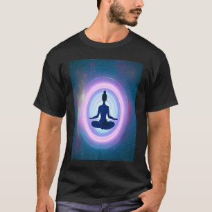 Camiseta Garota de Ioga Feminino Saudação ao Sol Meditação