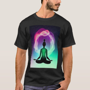 Camiseta Garota de Ioga Feminino Saudação ao Sol Meditação