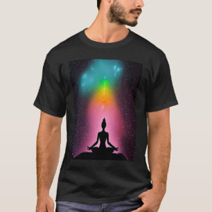 Camiseta Garota de Ioga Feminino Saudação ao Sol Meditação