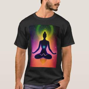 Camiseta Garota de Ioga Feminino Saudação ao Sol Meditação