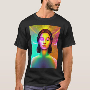 Camiseta Garota de Ioga Feminino Saudação ao Sol Meditação