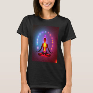 Camiseta Garota de Ioga Feminino Saudação ao Sol Meditação