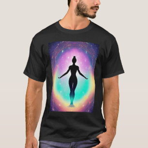 Camiseta Garota de Ioga Feminino Saudação ao Sol Meditação