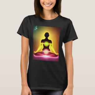 Camiseta Garota de Ioga Feminino Saudação ao Sol Meditação