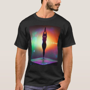 Camiseta Garota de Ioga Feminino Saudação ao Sol Meditação
