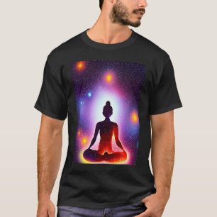 Camiseta Garota de Ioga Feminino Saudação ao Sol Meditação
