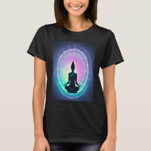 Camiseta Garota de Ioga Feminino Saudação ao Sol Meditação