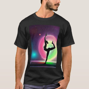 Camiseta Garota de Ioga Feminino Saudação ao Sol Meditação