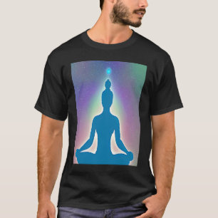 Camiseta Garota de Ioga Feminino Saudação ao Sol Meditação