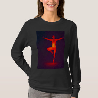 Camiseta Garota de Ioga Feminino Saudação ao Sol Meditação 