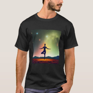 Camiseta Garota de Ioga Feminino Saudação Solar Meditação C